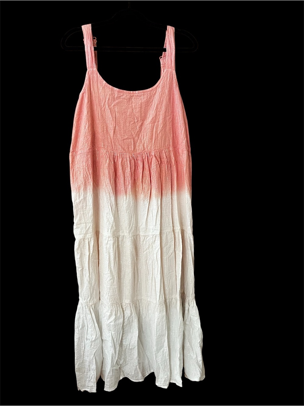 Sleeveless Pink to White Ombre Maxi Dress Size XXL - Picture 3 of 9